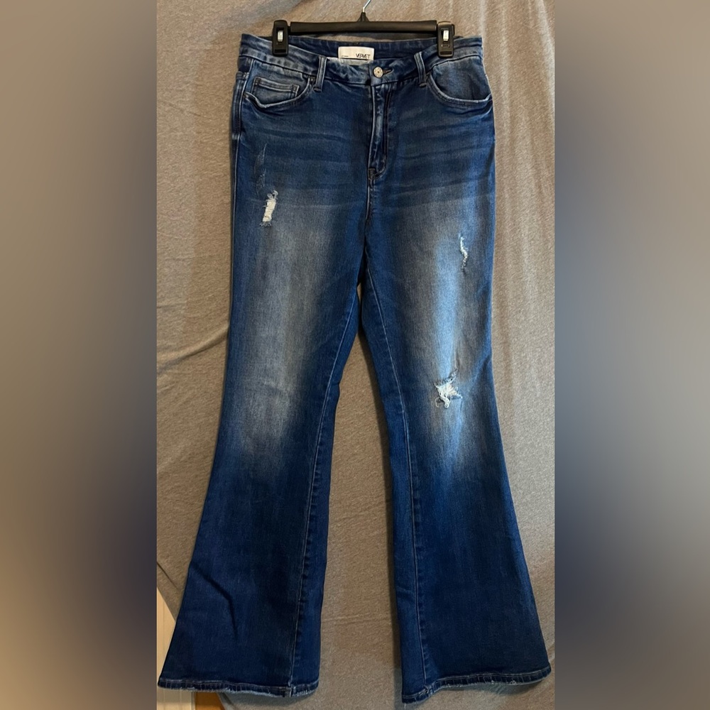 Women's Blue Distressed Jeans